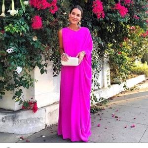 Anna Cate Hot Pink One Shoulder Maxi Gown - Size Small